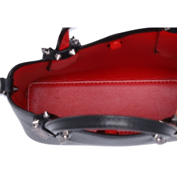 Christian Louboutin Cabata NS Mini Tote Crossbody Bag Black Leather - Picture 6 of 6